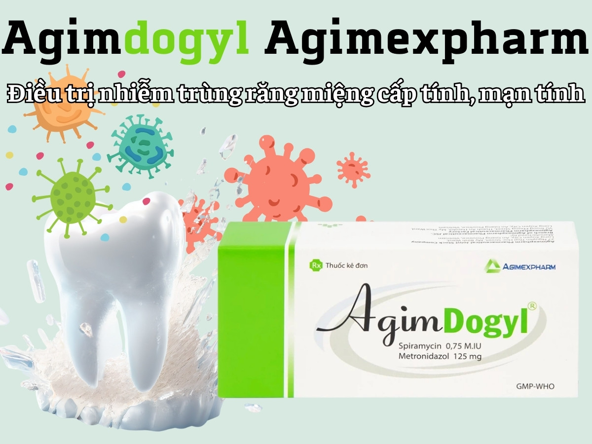 Agimdogyl Agimexpharm 13 Agimdogyl Agimexpharm điều trị nhiễm trùng răng miệng