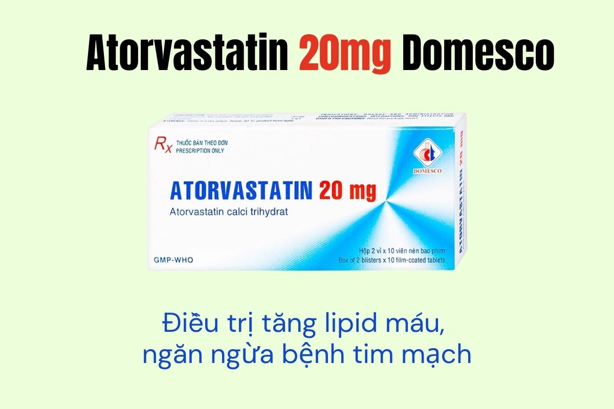 Atorvastatin 20mg Domesco 10 Atorvastatin 20mg Domesco