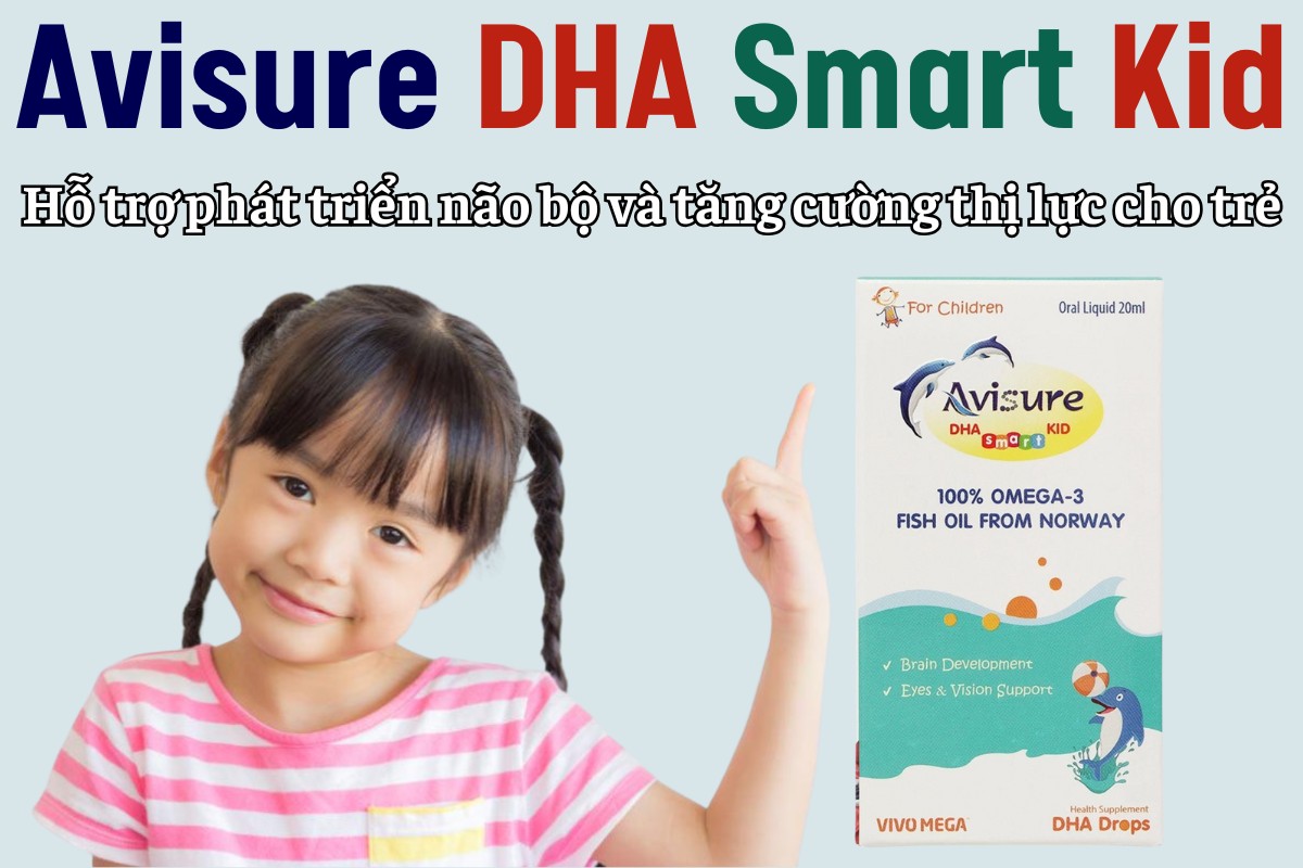 Avisure DHA Smart Kid 11 Avisure DHA Smart Kid hỗ trợ phát triển não về và tăng cường thị lực cho trẻ nhỏ