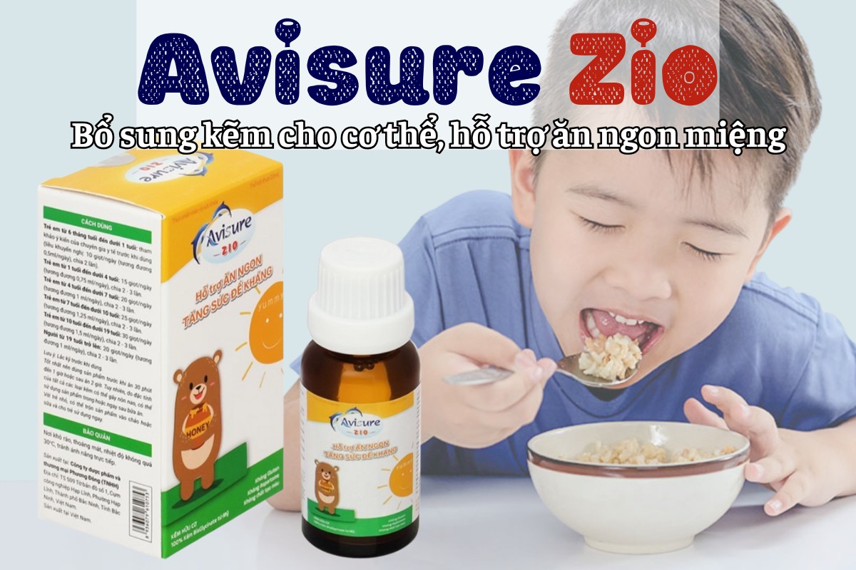 Avisure Zio 10 Avisure Zio bổ sung kẽm cho cơ thể, hỗ trợ ăn ngon