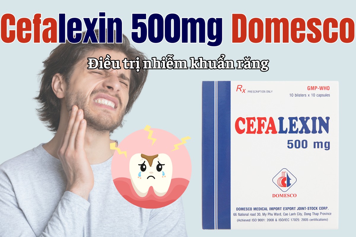 Cefalexin 500mg Domesco điều trị nhiễm khuẩn