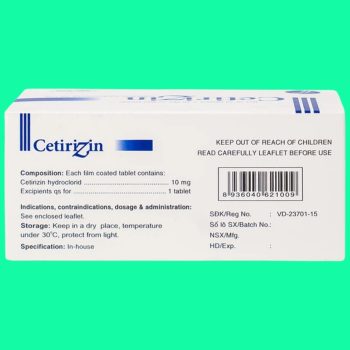 Cetirizin 10mg Trường Thọ