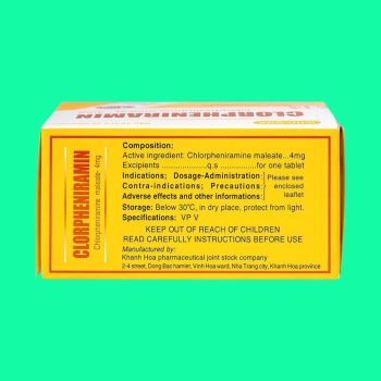 Clorpheniramin 4mg Khapharco