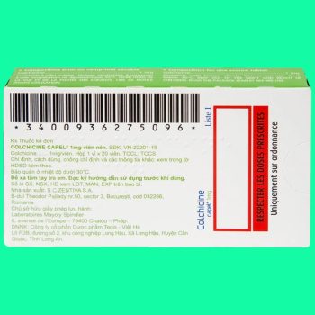 Colchicine Capel 1mg Mayoly Spindler
