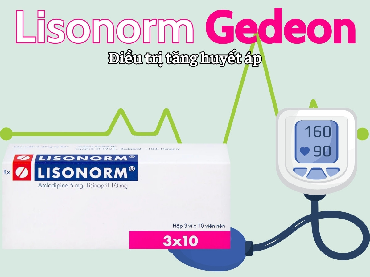 Lisonorm Gedeon 11 Lisonorm Gedeon điều trị tăng huyết áp vô căn