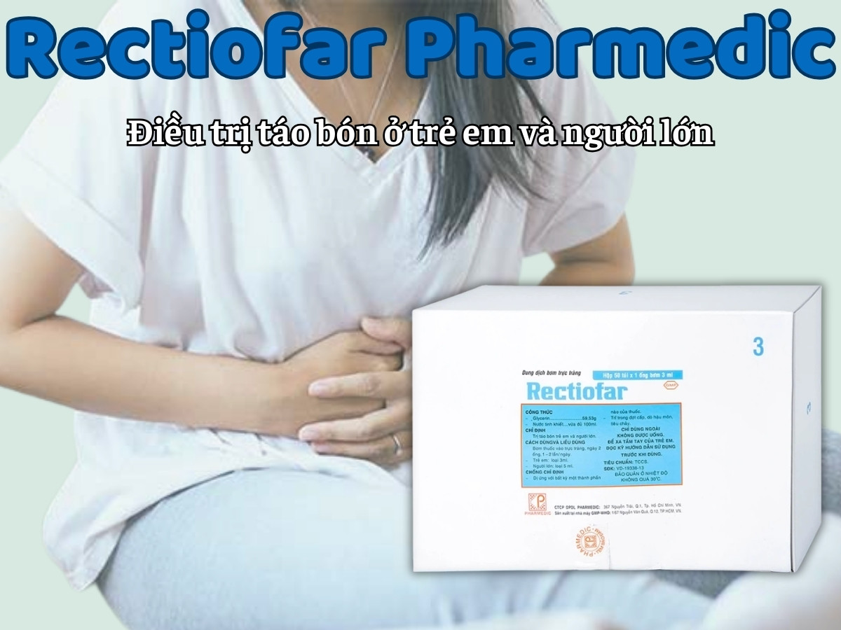 Rectiofar Pharmedic 10 Rectiofar Pharmedic điều trị táo bón