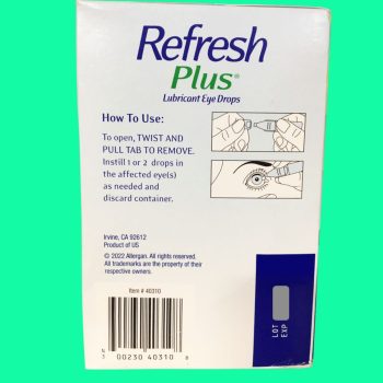 Thuốc Refresh Plus có tác dụng giảm tình trạng khô, rát, kích ứng mắt