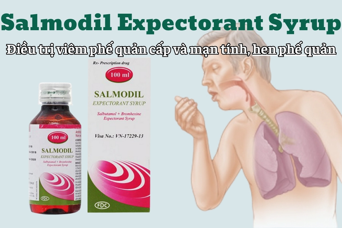Salmodil Expectorant Syrup 12 Salmodil Expectorant Syrup điều trị hen phế quản cấp và mạn tính