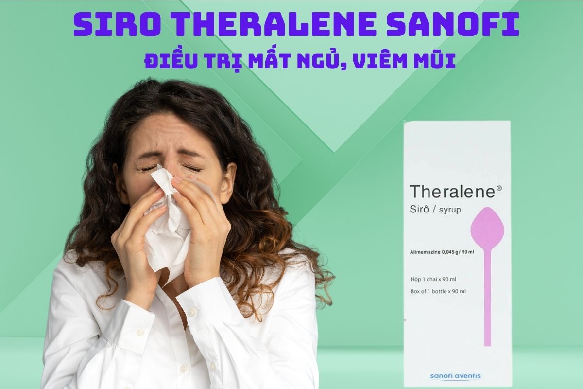 Thuốc Theralene Sanofi có tác dụng điều trị mất ngủ, viêm mũi