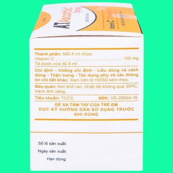 Thuốc A.T Ascorbic Syrup 100mg/5ml (30 ống 10ml) có tác dụng phòng ngừa cũng như điều trị bệnh scorbut
