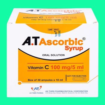 Thuốc A.T Ascorbic Syrup 100mg/5ml (30 ống 10ml) có tác dụng phòng ngừa cũng như điều trị bệnh scorbut