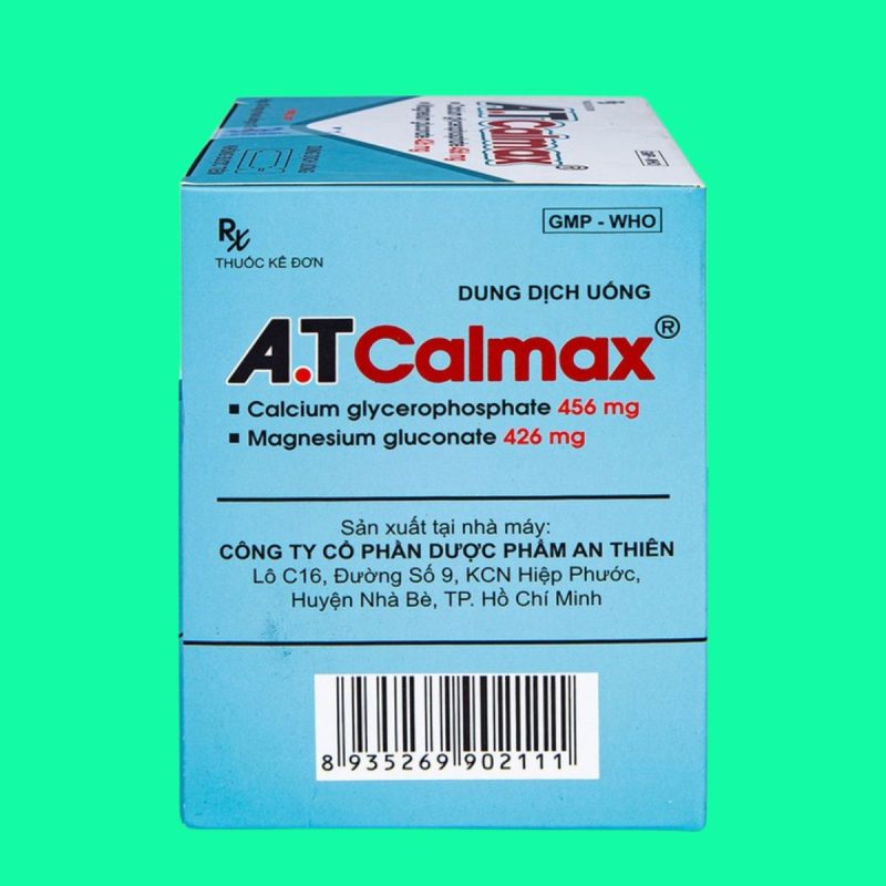Thuốc A.T Calmax 456mg/426mg có tác dụng bổ sung calci và magie