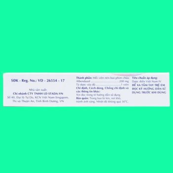 Albendazol Stada 200mg