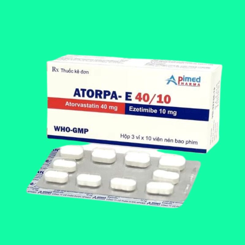Thuốc Atorpa- E 40/10 điều trị tăng cholesterol máu, phòng ngừa bệnh ...