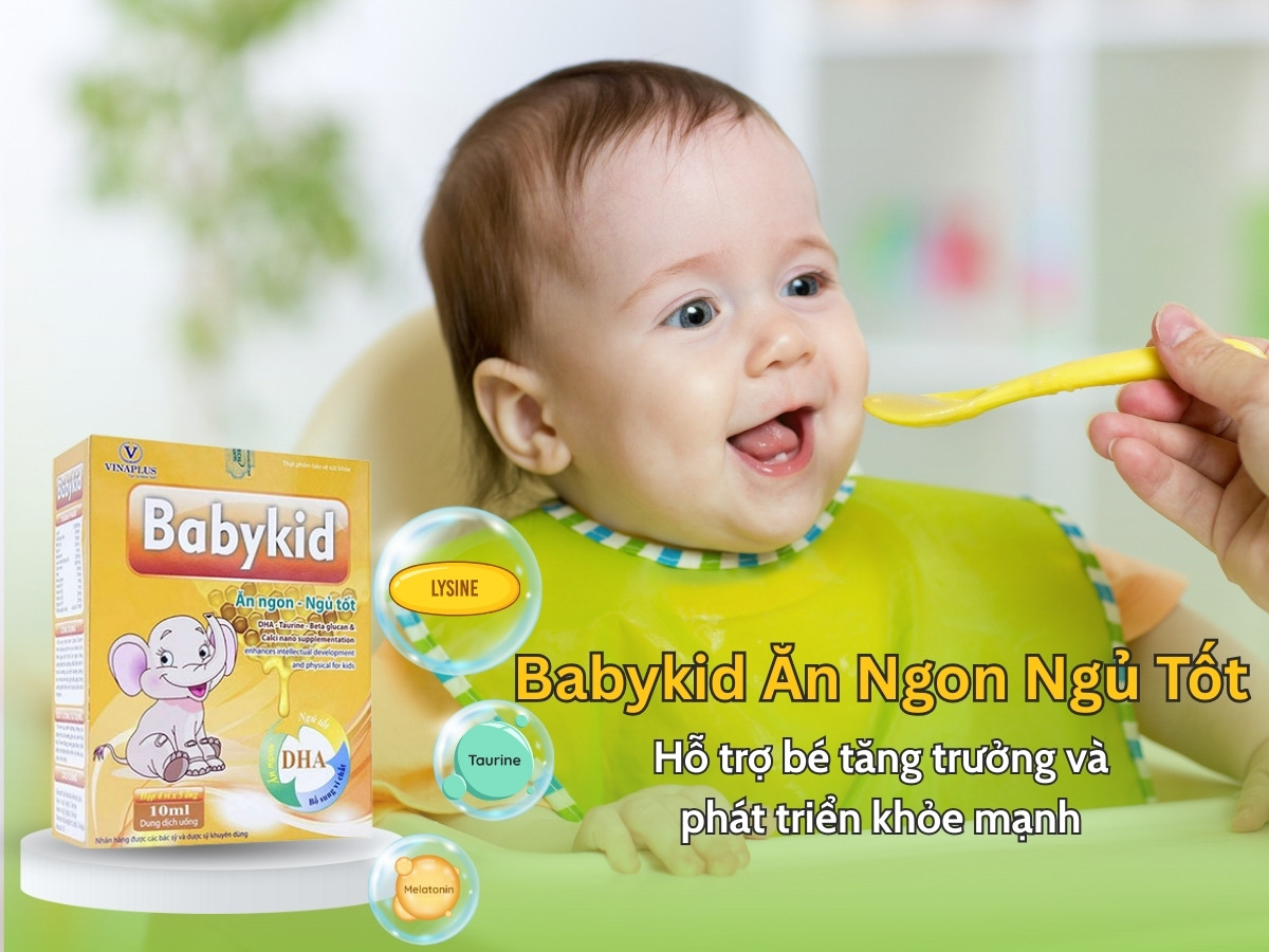 Babykid Ăn Ngon Ngủ Tốt giúp bé ăn khỏe, ngủ sâu giấc, cải thiện sức khoẻ