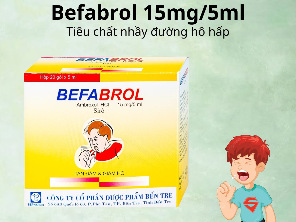 Befabrol 15mg/5ml tiêu chất nhầy đường hô hấp