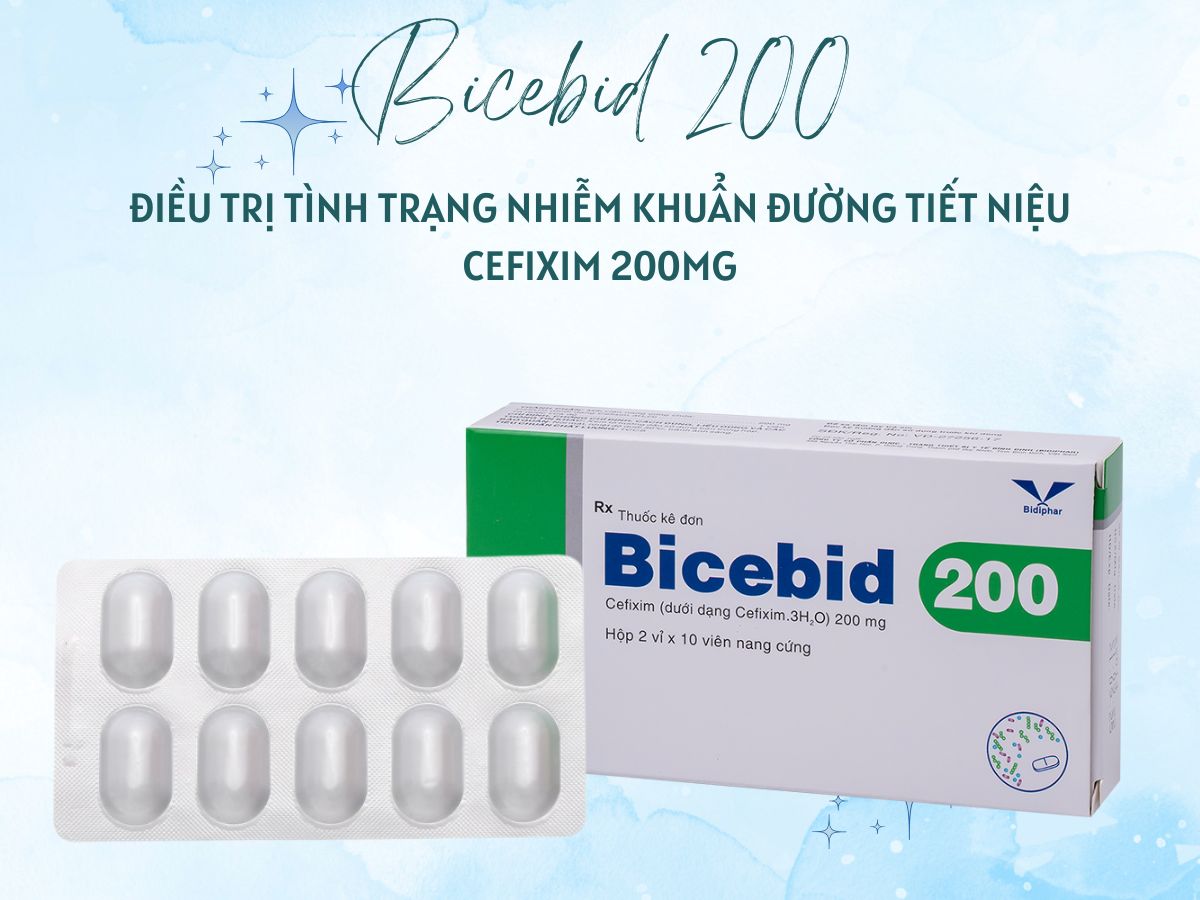 Bicebid 200 điều trị viêm phế quản cấp tính và mạn tính