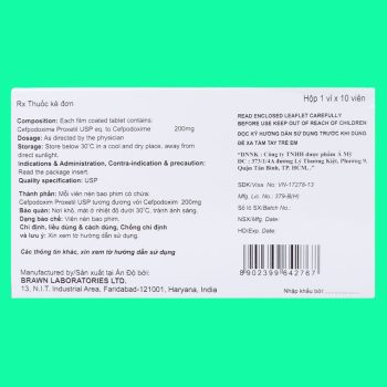 Thuốc Buclapoxime Tablets 200mg có tác dụng điều trị nhiễm khuẩn nhạy cảm với thuốc