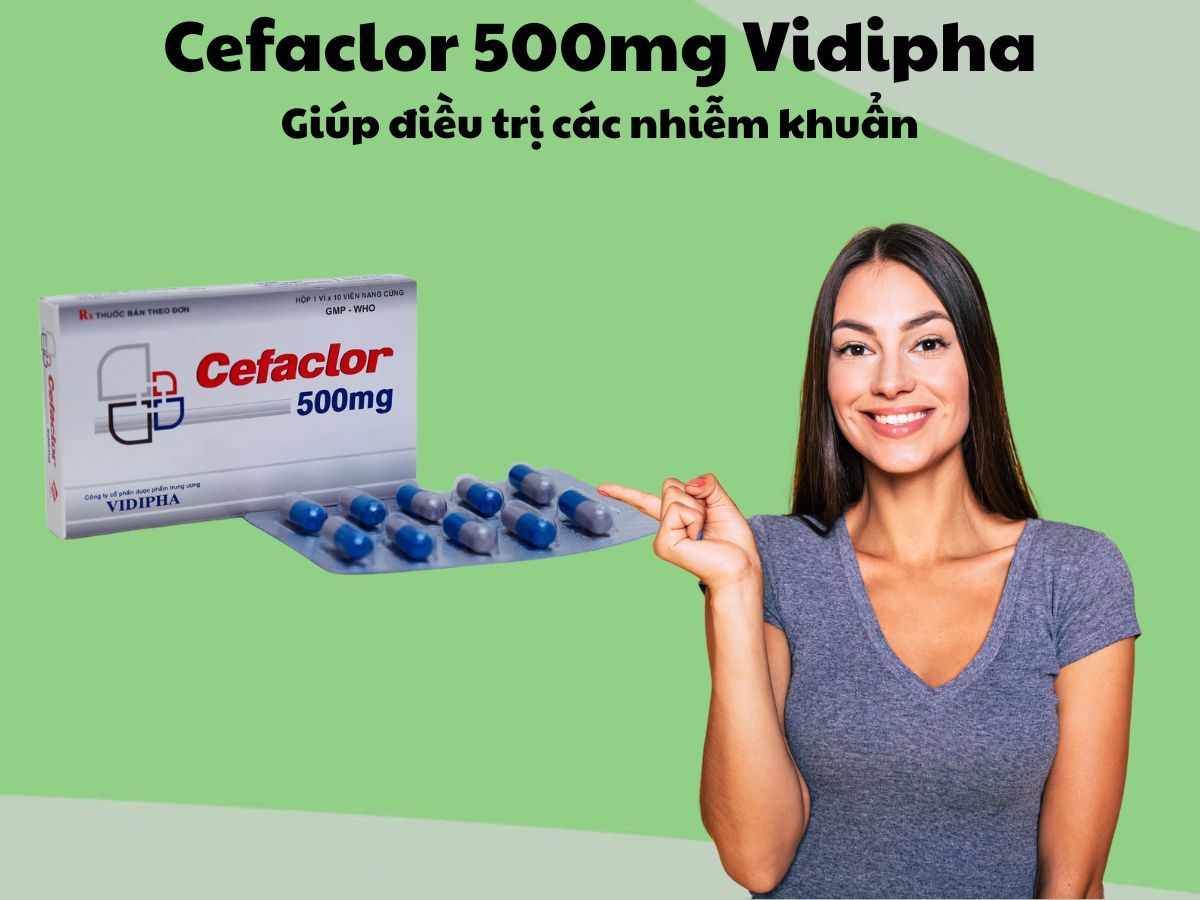 Thuốc Cefaclor 500mg Vidipha có tác dụng điều trị nhiễm khuẩn nhạy cảm với thuốc