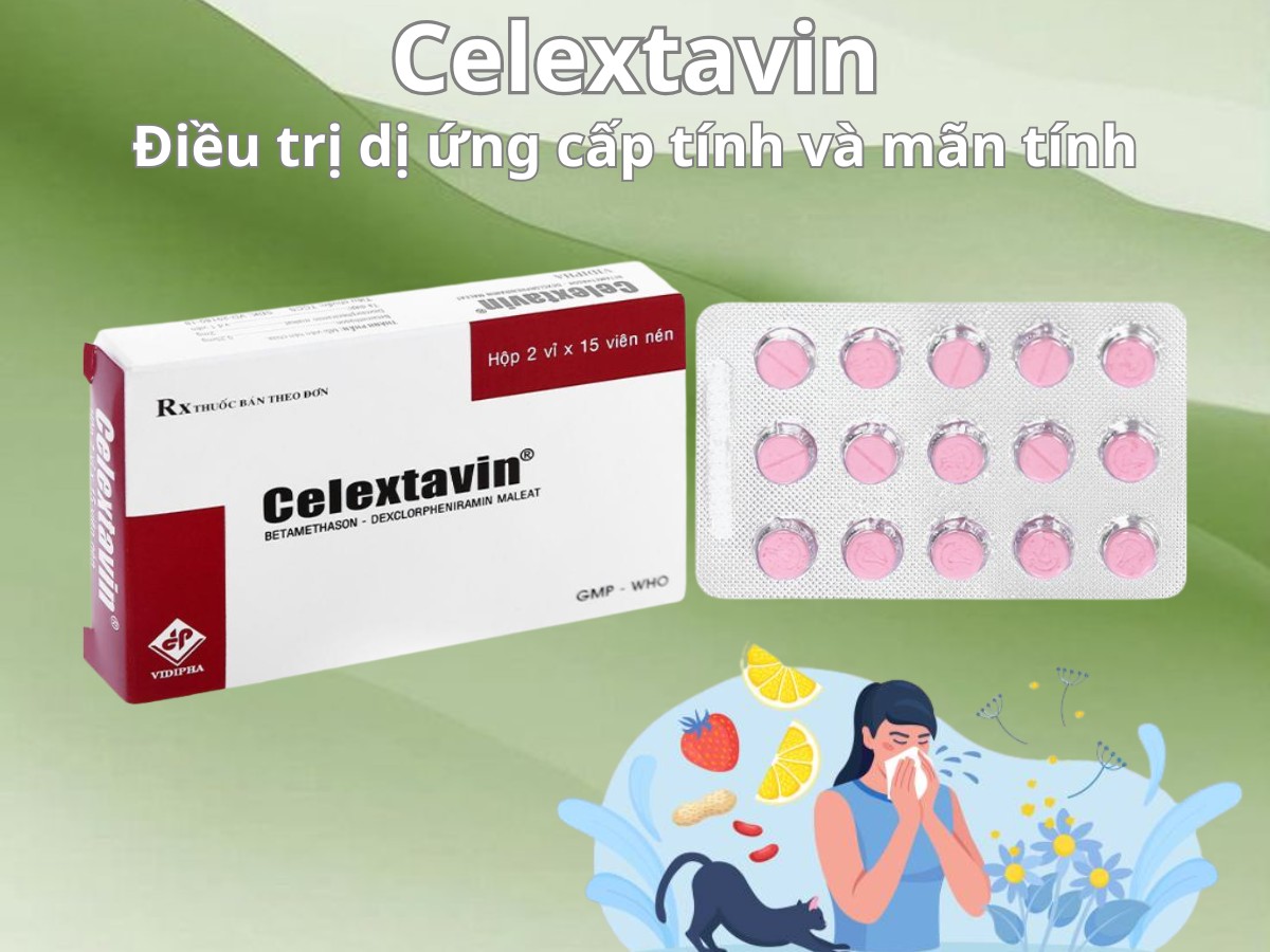 Celextavin 8 Celextavin điều trị dị ứng cấp tính và mãn tính