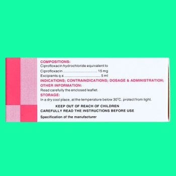 Ciprofloxacin 0.3% Dược 3-2