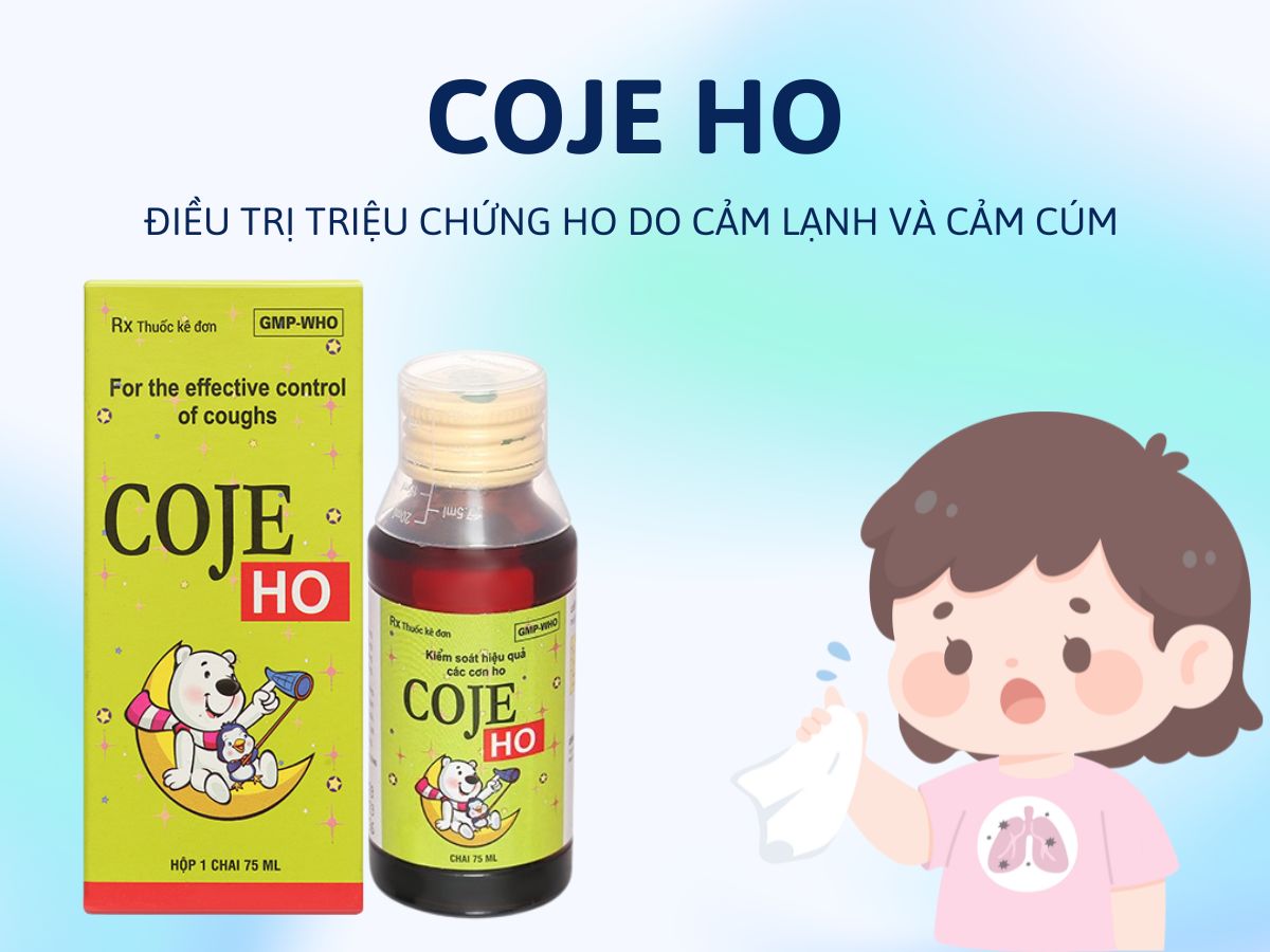 Coje Ho giảm ho do dị ứng, ho do cảm lạnh và cảm cúm