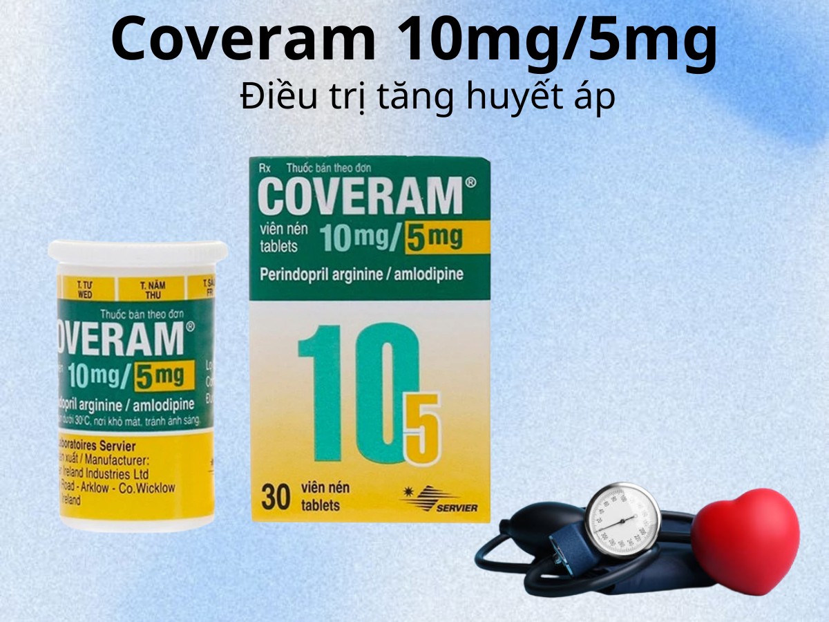 Coveram 10mg/5mg điều trị tăng huyết áp