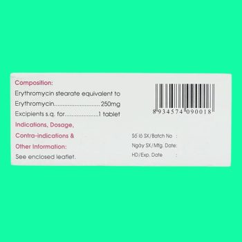Erythromycin 250mg Mekophar