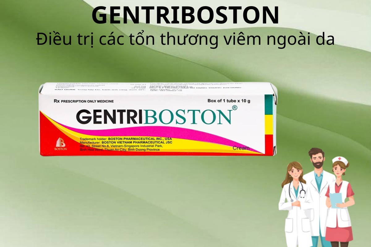 Gentriboston 9 Gentriboston điều trị các tổn thương viêm ngoài da