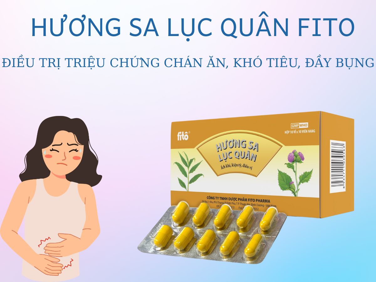 Hương Sa Lục Quân Fito 7 Hương Sa Lục Quân Fito cải thiện triệu chứng đầy bụng, khó tiêu