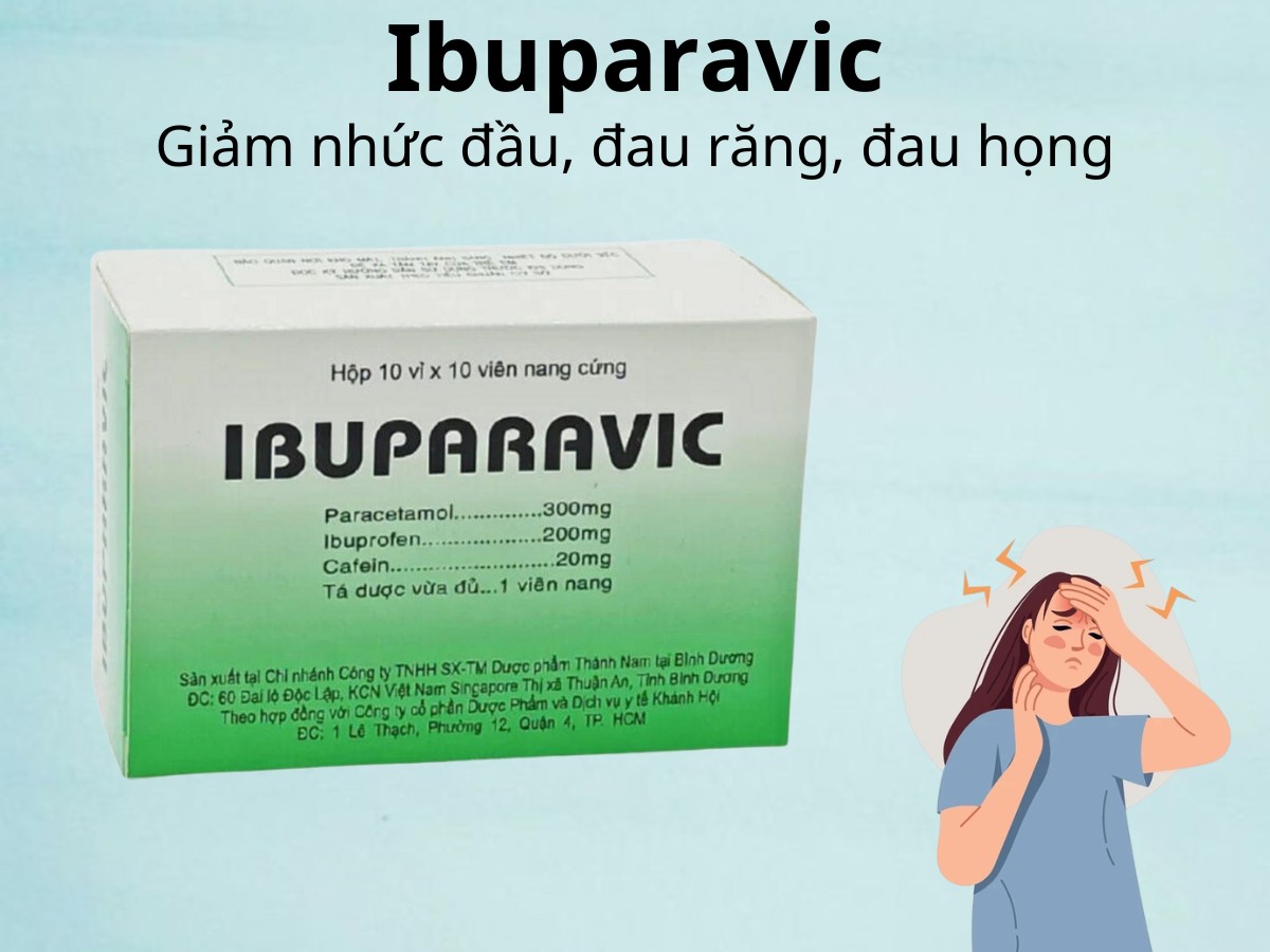 Ibuparavic 7 Ibuparavic giảm nhức đầu, đau răng, đau họng