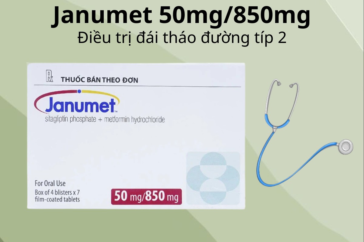 Janumet 50mg/850mg 9 Janumet 50mg/850mg điều trị đái tháo đường típ 2