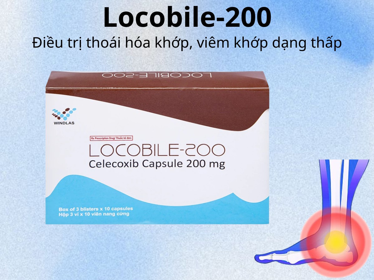 Locobile 200 điều trị thoái hóa khớp, viêm khớp dạng thấp