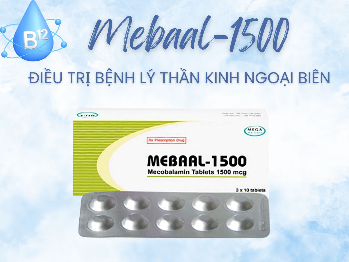 Mebaal-1500 11 Thuốc Mebaal 1500 điều trị tình trạng bệnh lý thần kinh ngoại biên