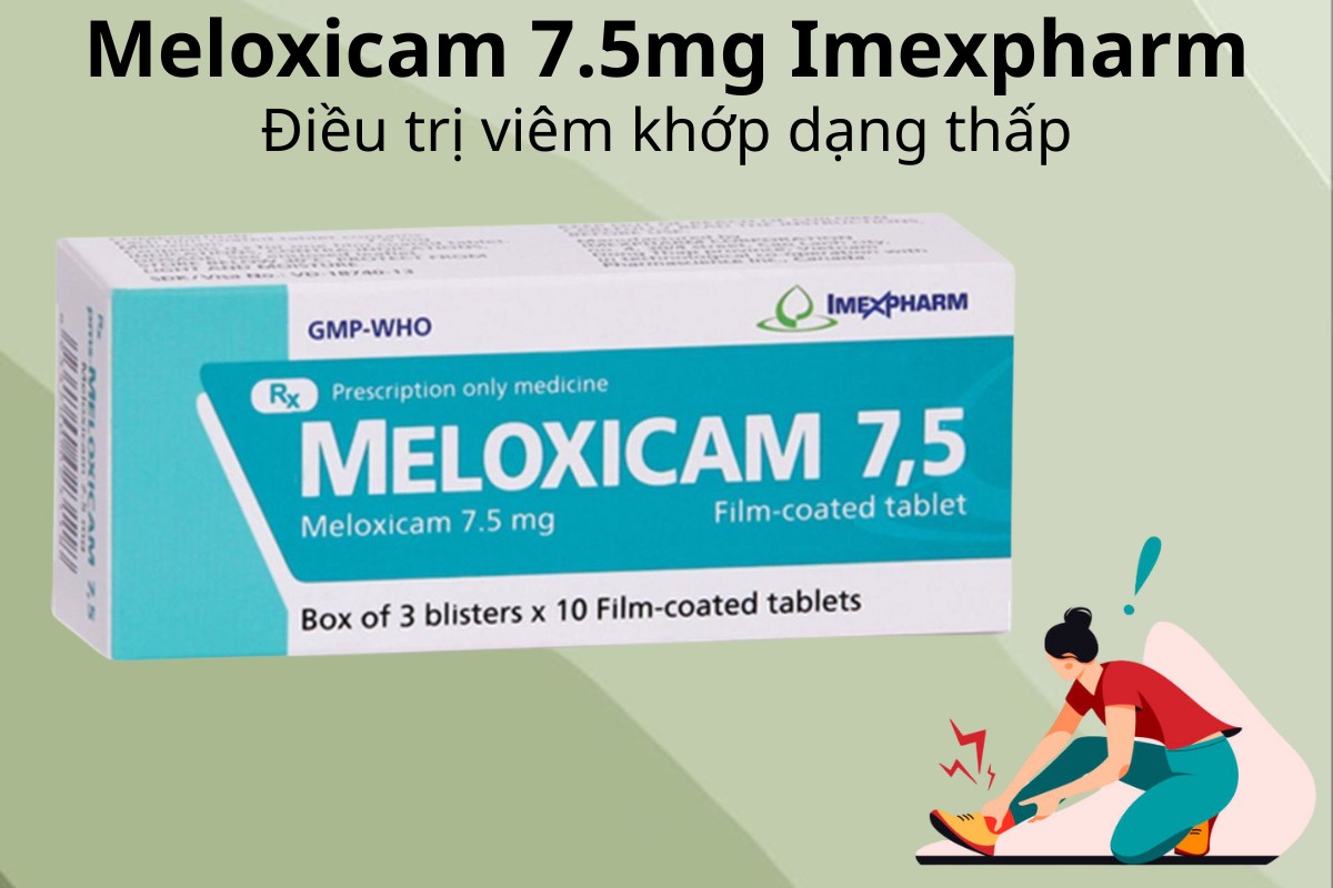 Meloxicam 7.5mg Imexpharm điều trị viêm khớp dạng thấp