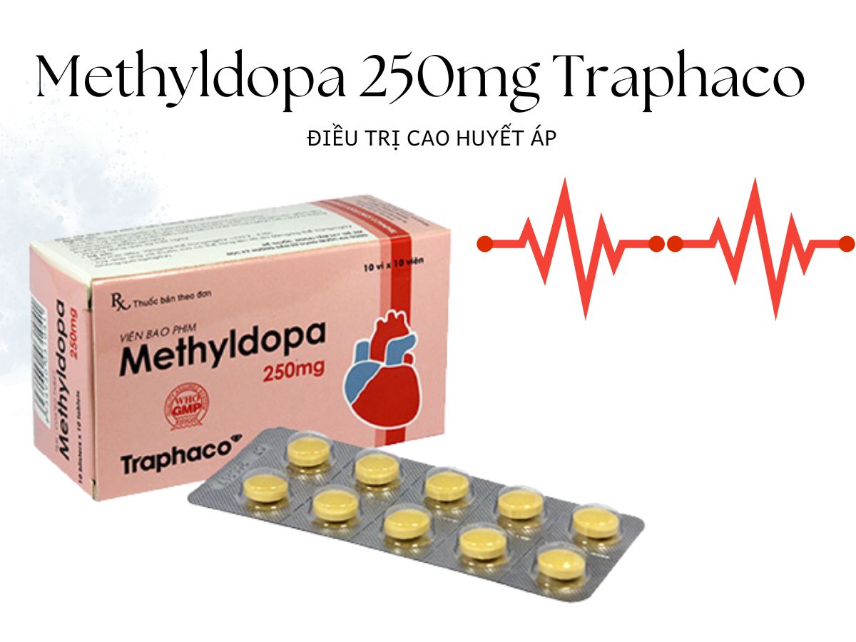 Methyldopa 250mg 10 Thuốc Methyldopa 250mg Traphaco điều trị tình trạng tăng huyết áp