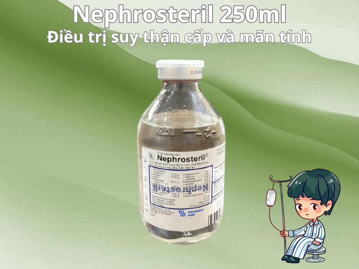 Nephrosteril 250ml 9 Nephrosteril 250ml điều trị suy thận cấp và mãn tính