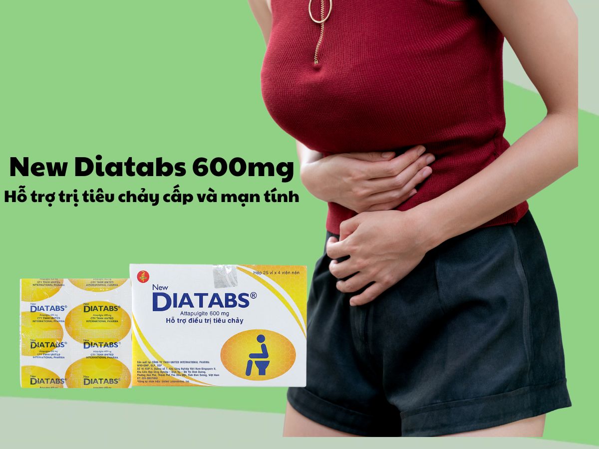 Thuốc New Diatabs 600mg có tác dụng điều trị triệu chứng tiêu chảy cấp hoặc mạn tính