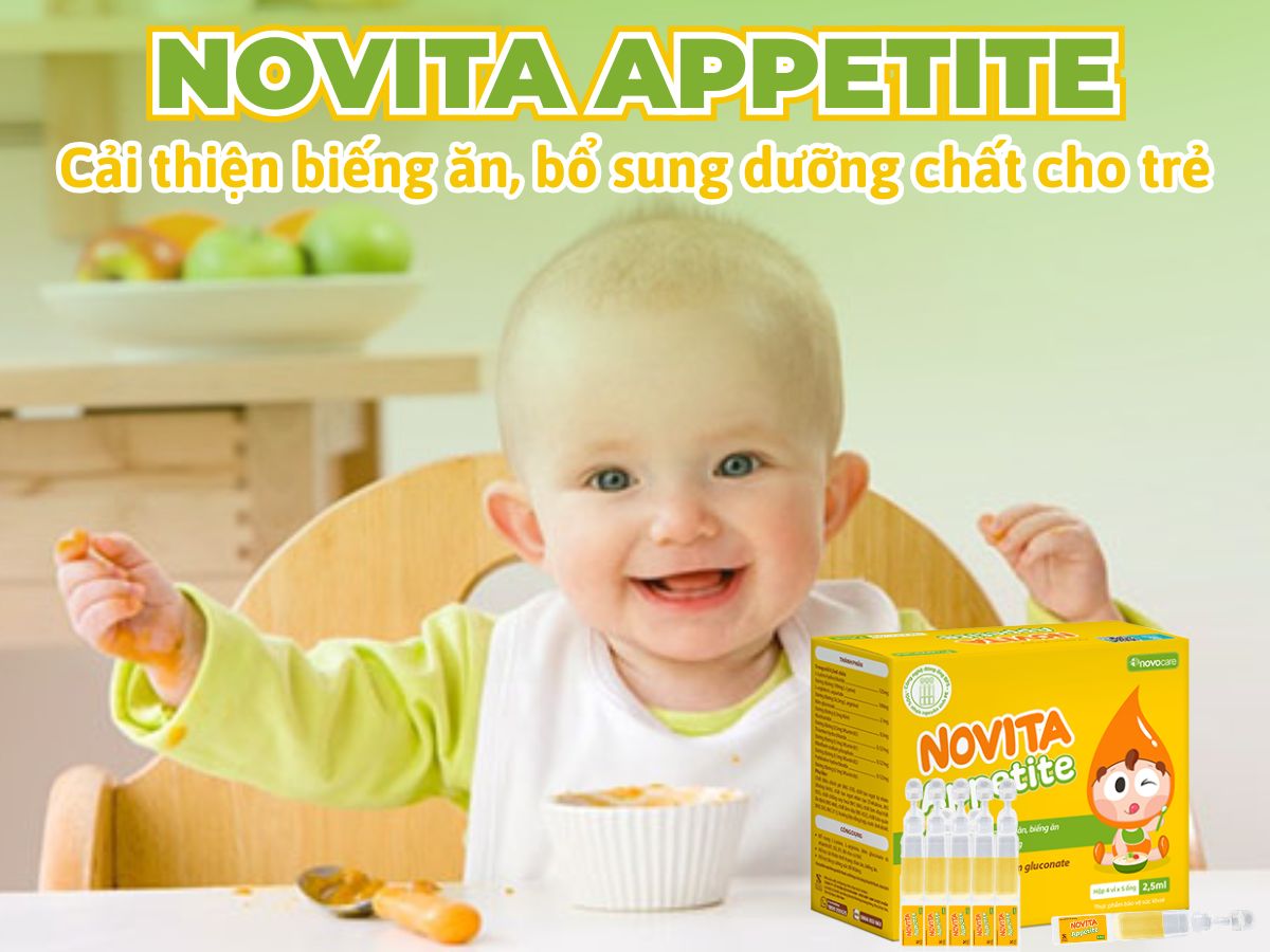 Sản phẩm Novita Appetite giúp cải thiện biếng ăn, bổ sung dưỡng chất cần thiết cho trẻ