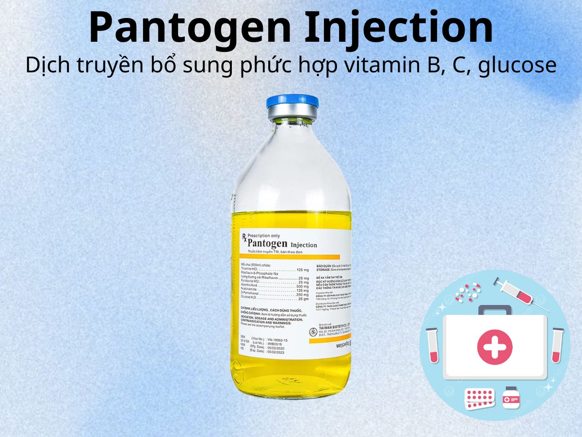 Pantogen Injection dịch truyền bổ sung phức hợp vitamin B, C, glucose