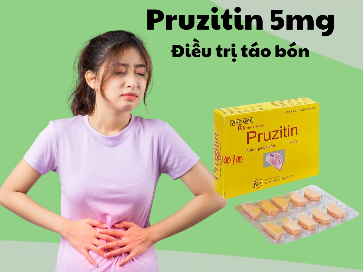 Thuốc Pruzitin 5mg có tác dụng điều trị táo bón ngắn hạn