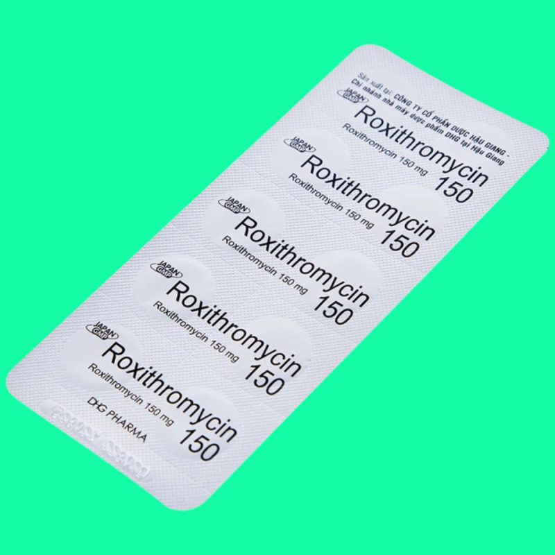 Thuốc Roxithromycin 150 DHG điều trị nhiễm khuẩn nhạy cảm với thuốc