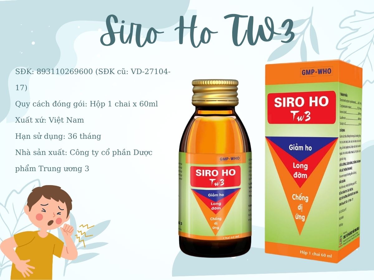Thông tin sản phẩm Siro Ho TW3