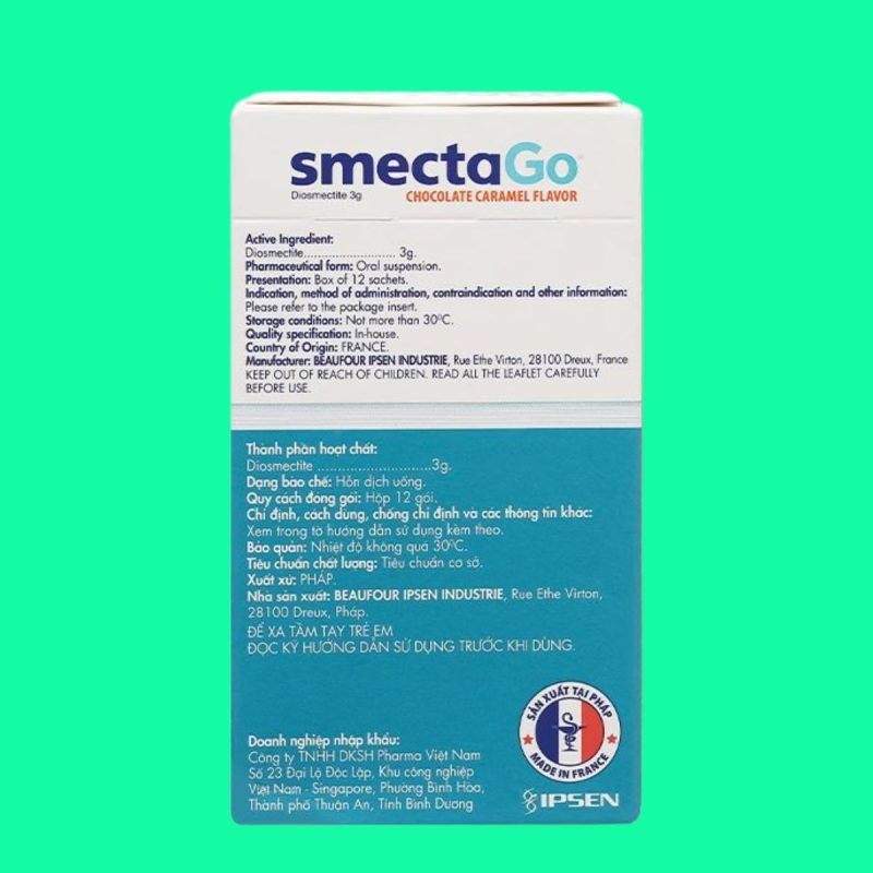 Thuốc SmectaGo gói 3g có tác dụng điều trị tiêu chảy cấp ngắn hạn