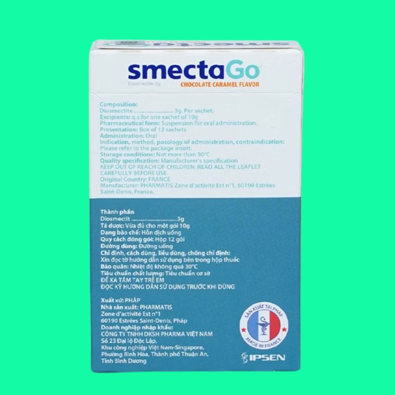 Thuốc SmectaGo gói 3g có tác dụng điều trị tiêu chảy cấp ngắn hạn