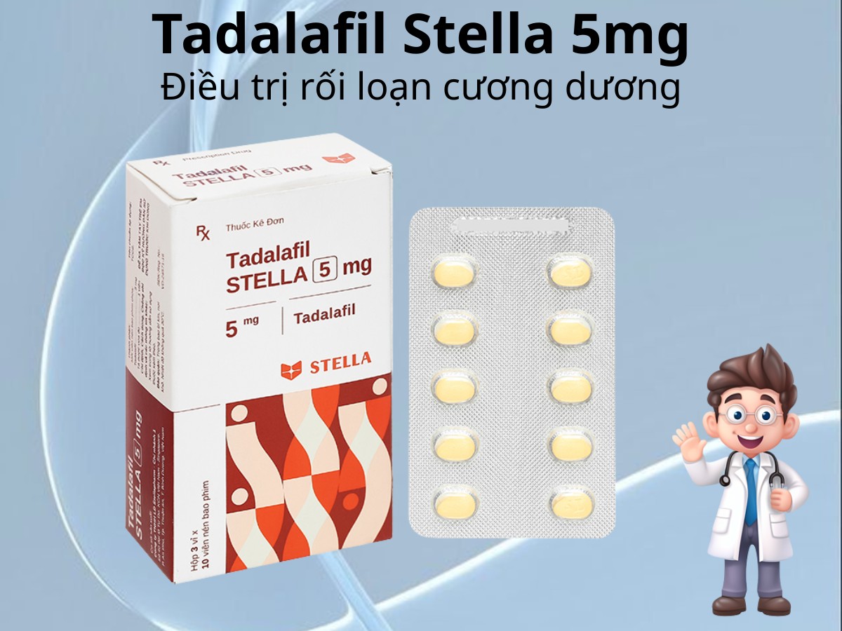 Tadalafil Stella 5mg điều trị rối loạn cương dương