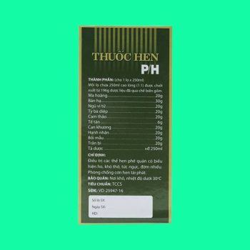 Thuốc hen P/H (Cao lỏng)
