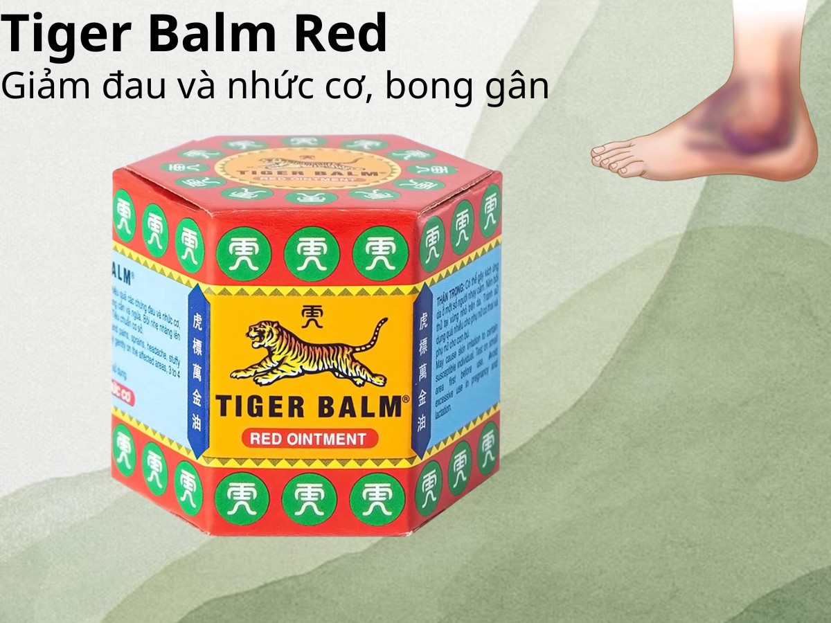 Tiger Balm Red giảm đau, nhức cơ, bong gân