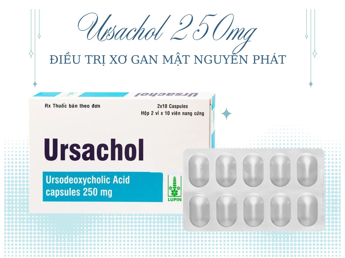 Ursachol 250mg điều trị bệnh xơ gan mật nguyên phát