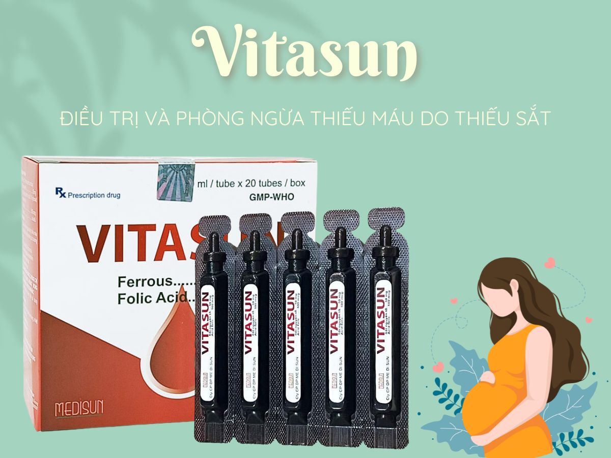 Vitasun điều trị và phòng ngừa tình trạng thiếu máu do thiếu sắt